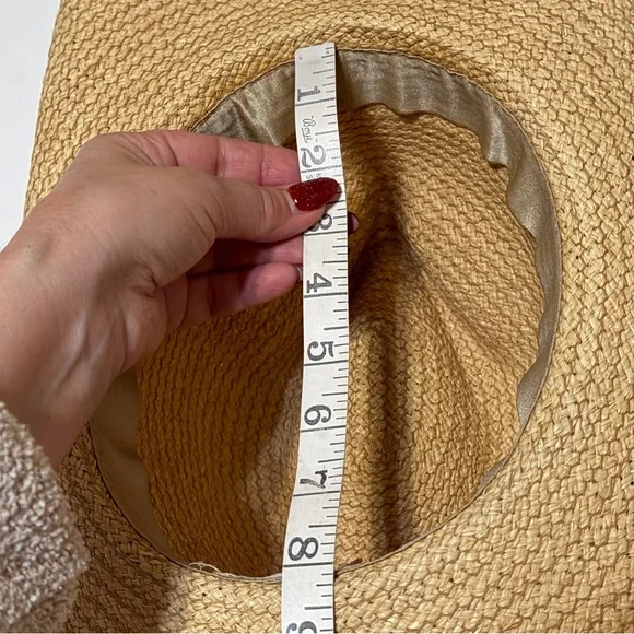 Helen Kaminski Belen rafia and leather cowgirl Hat, one size, like new! - Picture 11 of 12
